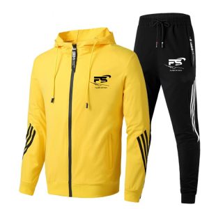 Casual Wear Plain Polyester Zipper Tracksuit